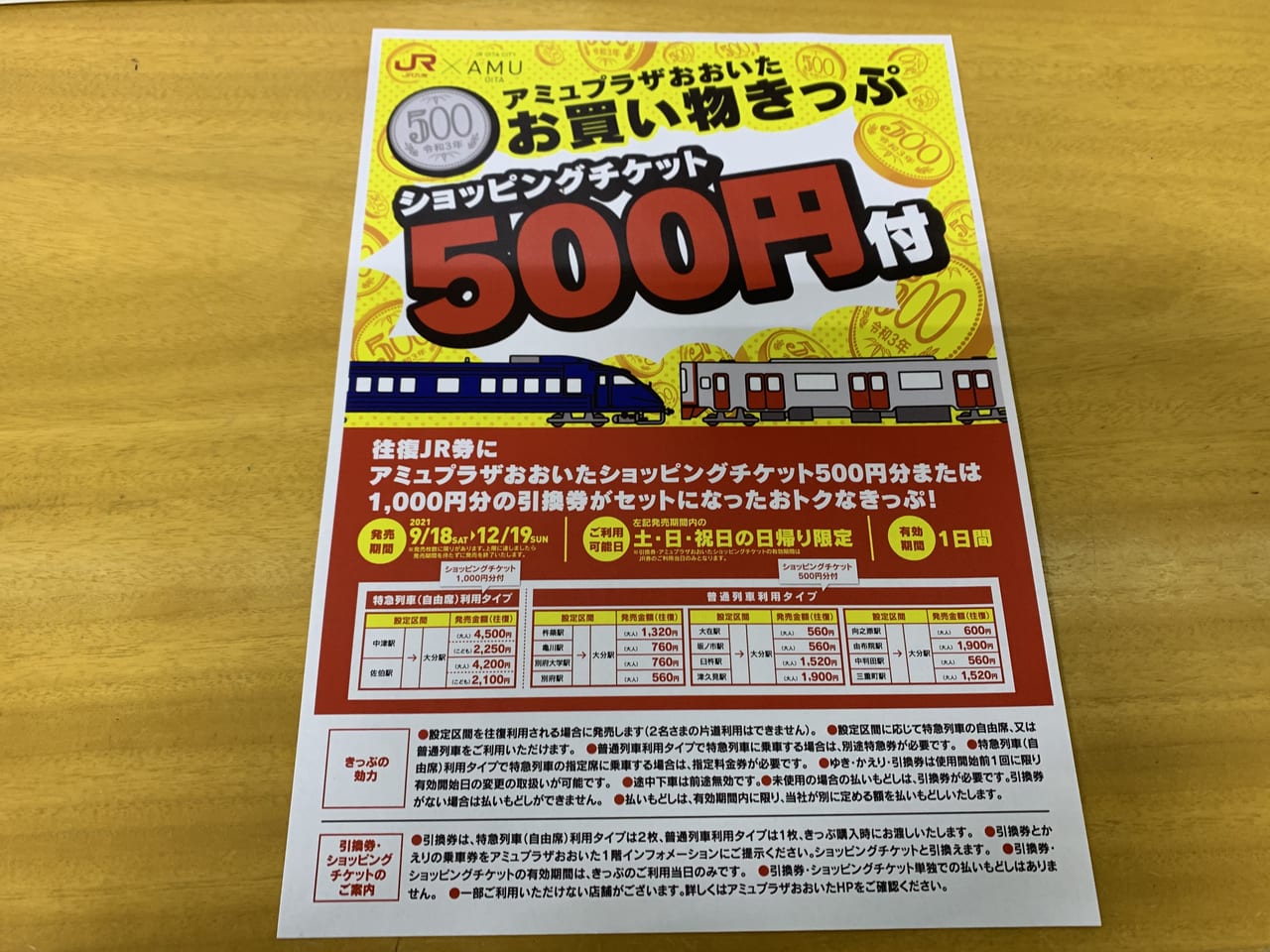 大分県】土日祝日に別府駅や由布院駅などから電車で大分駅に日帰りで行く方必見！往復JR券を買うとアミュプラザおおいたショッピングチケットがもらえるのは12月19日まで！  | 号外NET 別府市・由布市・日田市